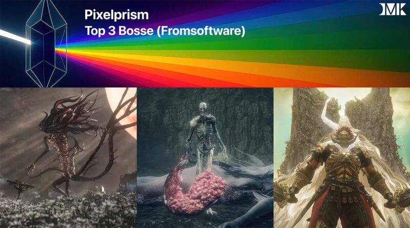 Pixelprism Gaming-Analyse: Moon Presence, Orphan of Kos und Radahn Consort of Miquella Boss-Design Vergleich mit Logo