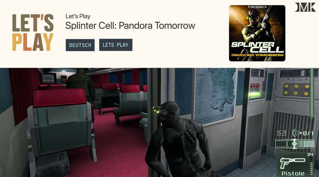 Sam Fisher in Splinter Cell Pandora Tomorrow Stealth-Gameplay Screenshot