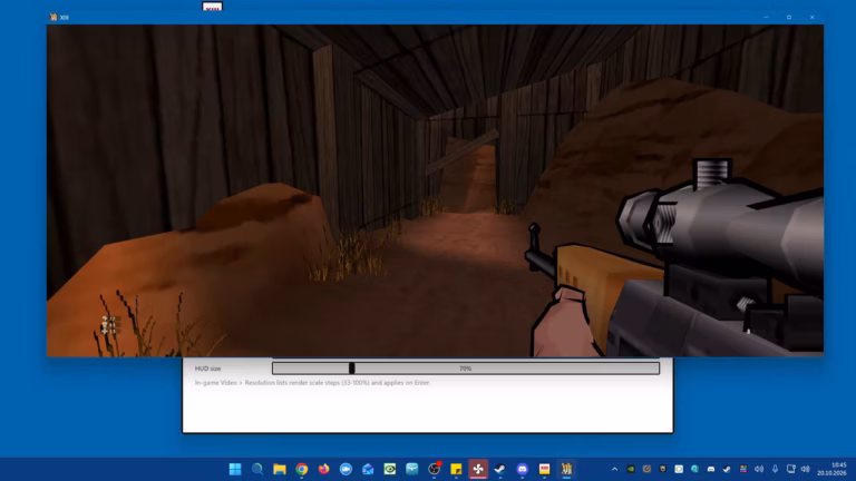 XIII gameplay in a wide window with Hor+ field of view